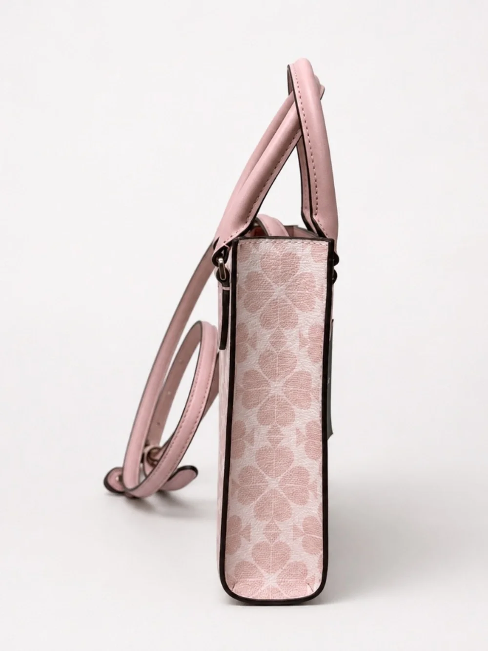 Kate Spade Spade Flower Mini Tote Rose Smoke Pink Crossbody Bag K1694 NWT